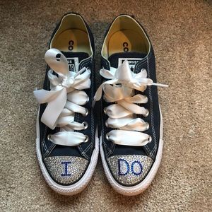 Navy Blue Wedding Chucks worn once